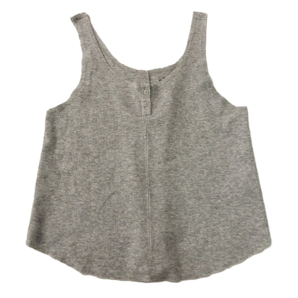 Nike Dri-Fit Tank Top Scoop Neck Buttons Size XS Light Gray Stretch Cotton blend